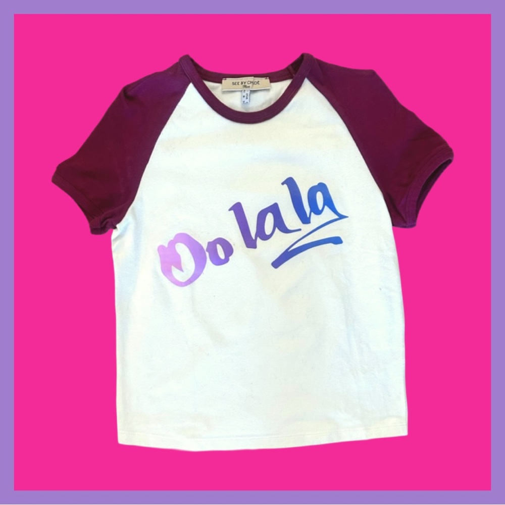 SEE BY CHLOE white graphic t'shirt